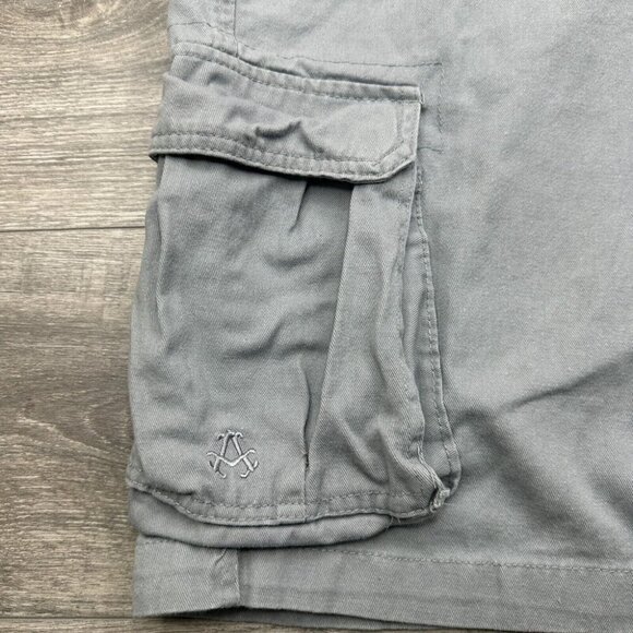 Akademiks Cargo Shorts Men's Size 40 (Actual 36) Gray Y2K Hip Hop Skater Baggy - Picture 7 of 16